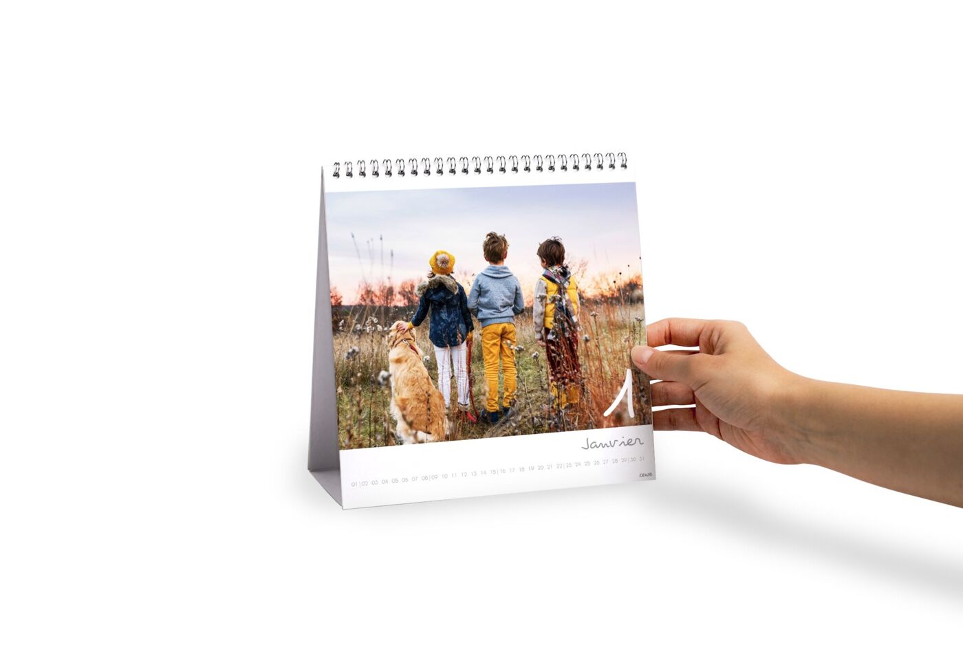 Calendrier photo de bureau 21x21 cm