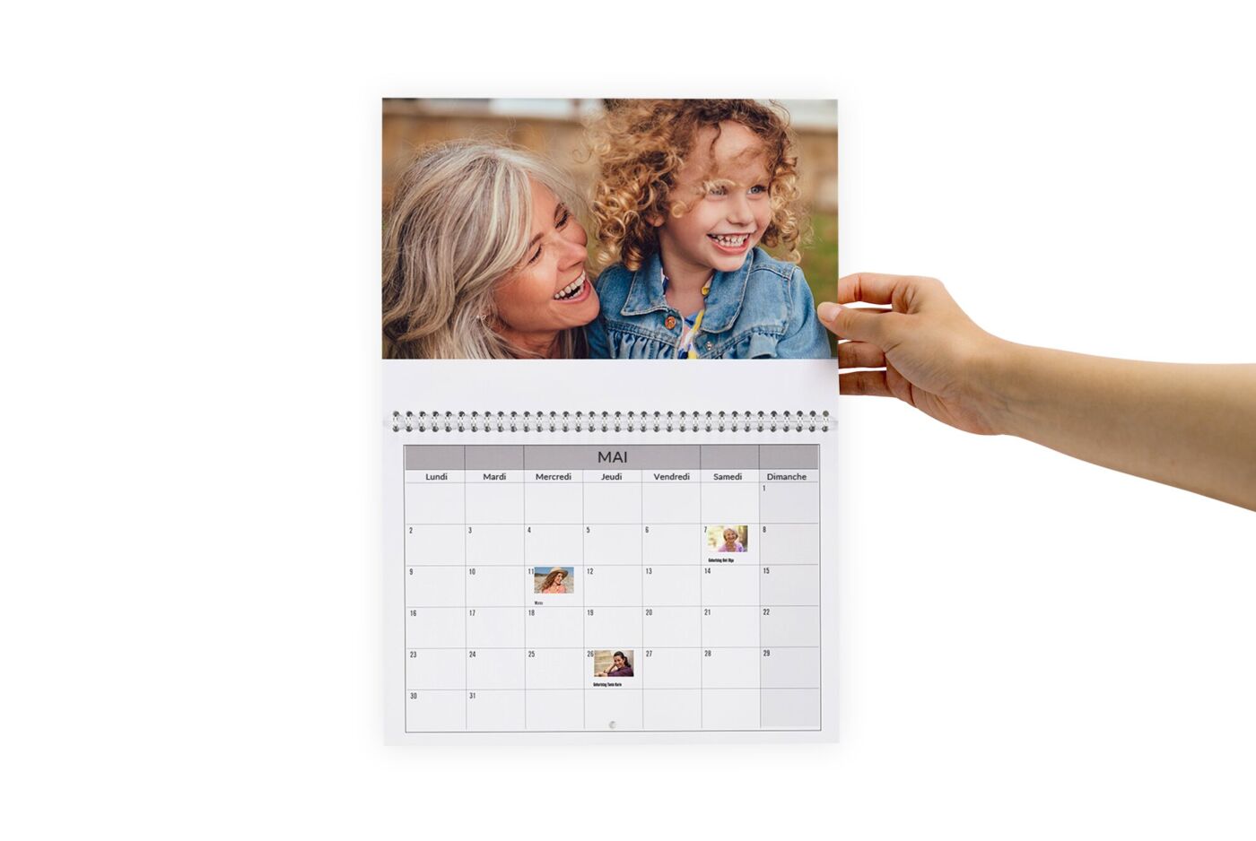 Calendrier photo double page